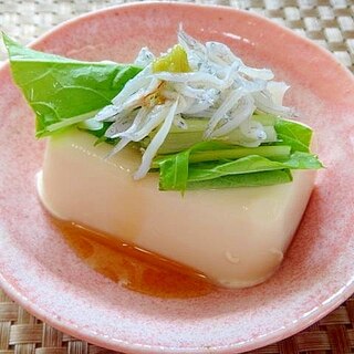 水菜としらすの冷奴